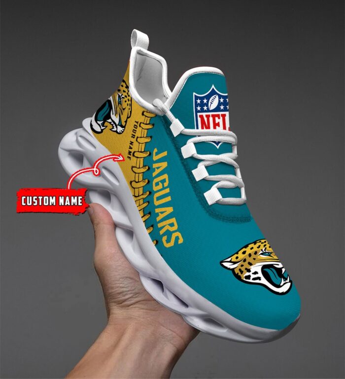 Jacksonville Jaguars Personalized NFL Max Soul Shoes Ver 2