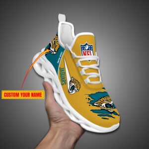 Jacksonville Jaguars Personalized NFL Max Soul Shoes for Fan