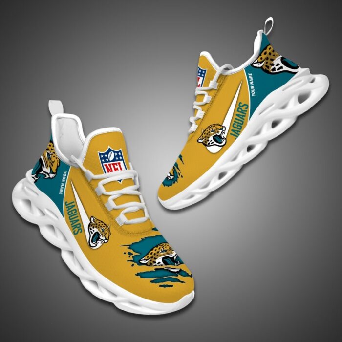 Jacksonville Jaguars Personalized NFL Max Soul Shoes for Fan