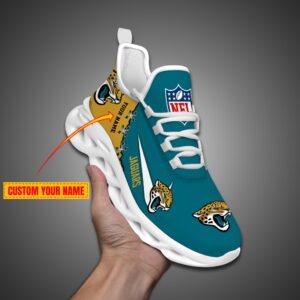 Jacksonville Jaguars Personalized NFL Max Soul Shoes for NFL Fan