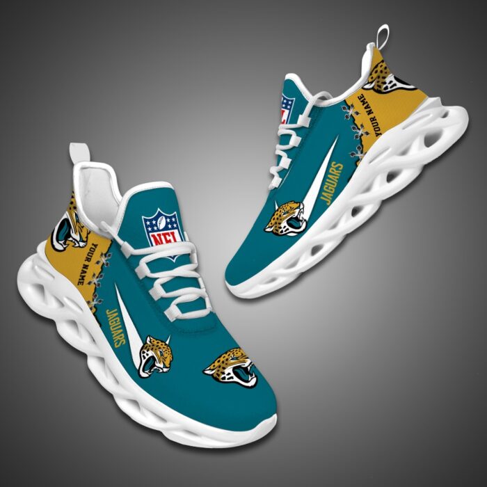 Jacksonville Jaguars Personalized NFL Max Soul Shoes for NFL Fan