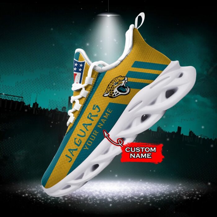 Jacksonville Jaguars Personalized NFL Max Soul Sneaker