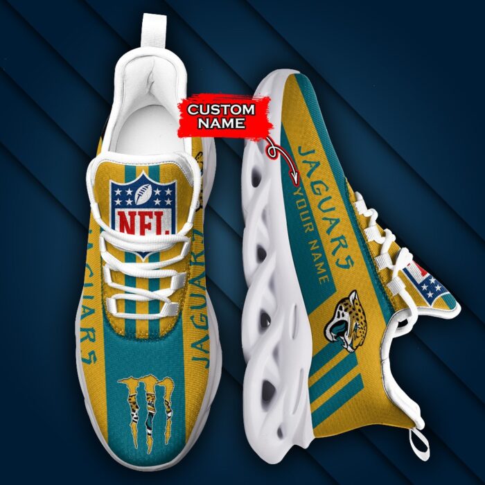 Jacksonville Jaguars Personalized NFL Max Soul Sneaker