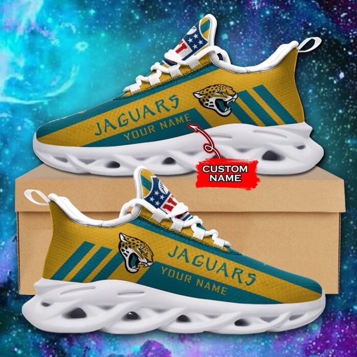 Jacksonville Jaguars Personalized NFL Max Soul Sneaker