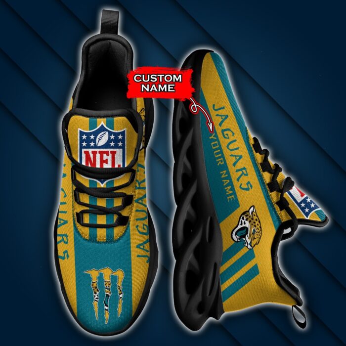 Jacksonville Jaguars Personalized NFL Max Soul Sneaker