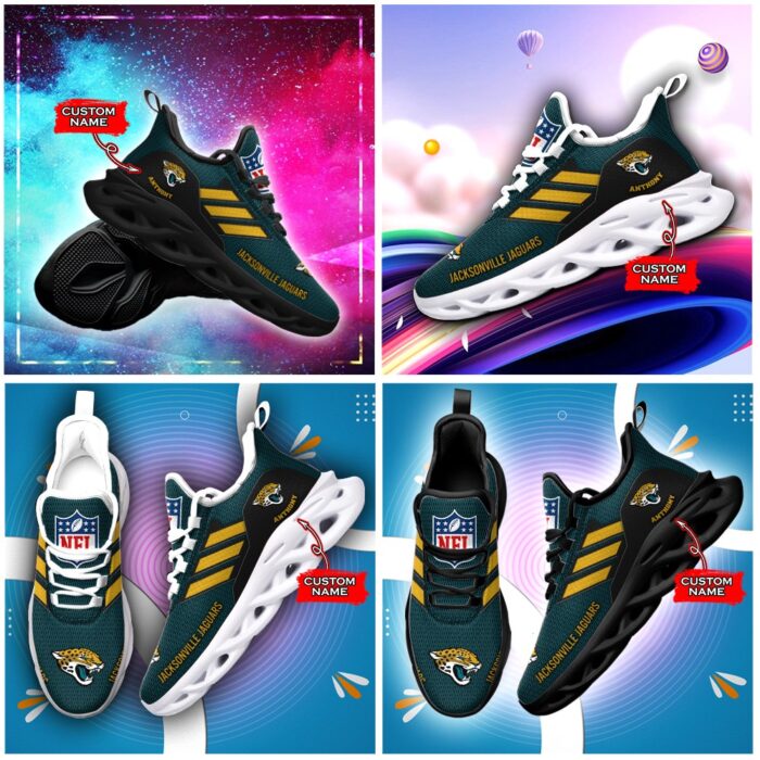 Jacksonville Jaguars Personalized NFL Max Soul Sneaker for Fans