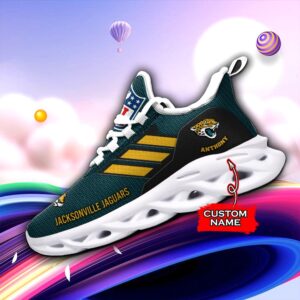 Jacksonville Jaguars Personalized NFL Max Soul Sneaker for Fans