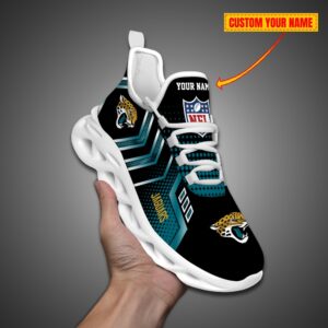 Jacksonville Jaguars Personalized NFL Metal Style Design Max Soul Shoes