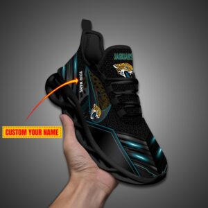 Jacksonville Jaguars Personalized NFL Neon Light Max Soul Shoes