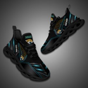 Jacksonville Jaguars Personalized NFL Neon Light Max Soul Shoes