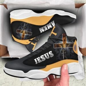 Jesus Lion Warrior All Over Printed Air Jordan 13 Sneakers