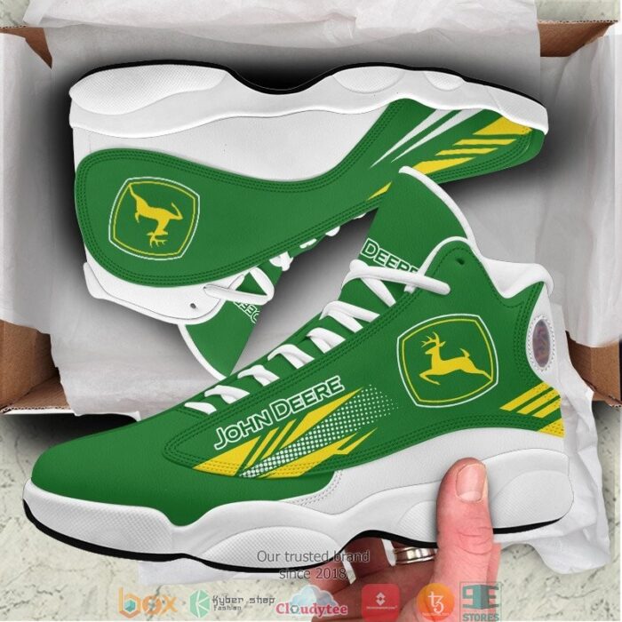 John Deere Green Air Jordan 13 Sneaker Shoes