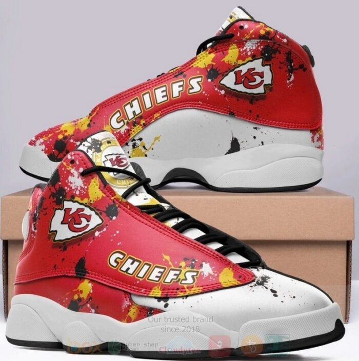 Kansas City Chiefs Nfl Big Logo Football Team Air Jordan 13 Shoes