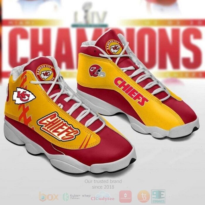 Kansas City Chiefs Nfl Team Red Yellow Air Jordan 13 Shoes