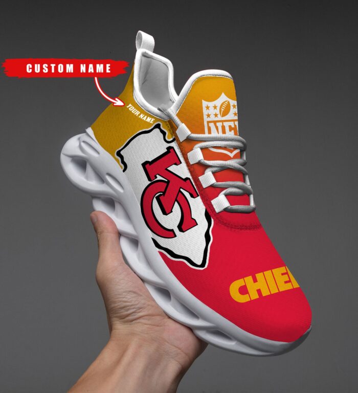 Kansas City Chiefs Personalized Custom Name Max Soul Shoes