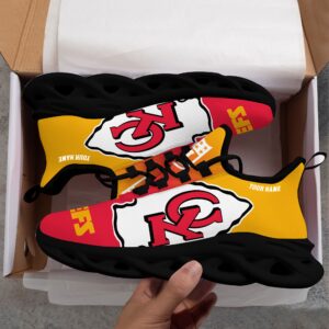 Kansas City Chiefs Personalized Custom Name Max Soul Shoes