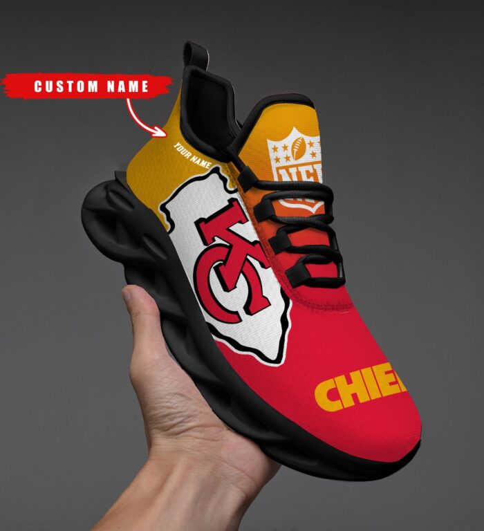 Kansas City Chiefs Personalized Custom Name Max Soul Shoes