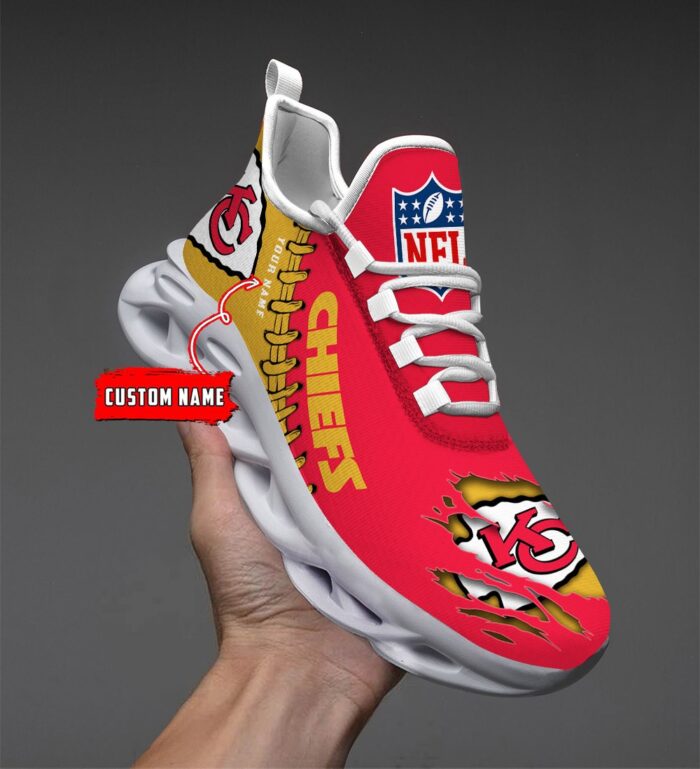 Kansas City Chiefs Personalized NFL Max Soul Shoes for NFL Fan