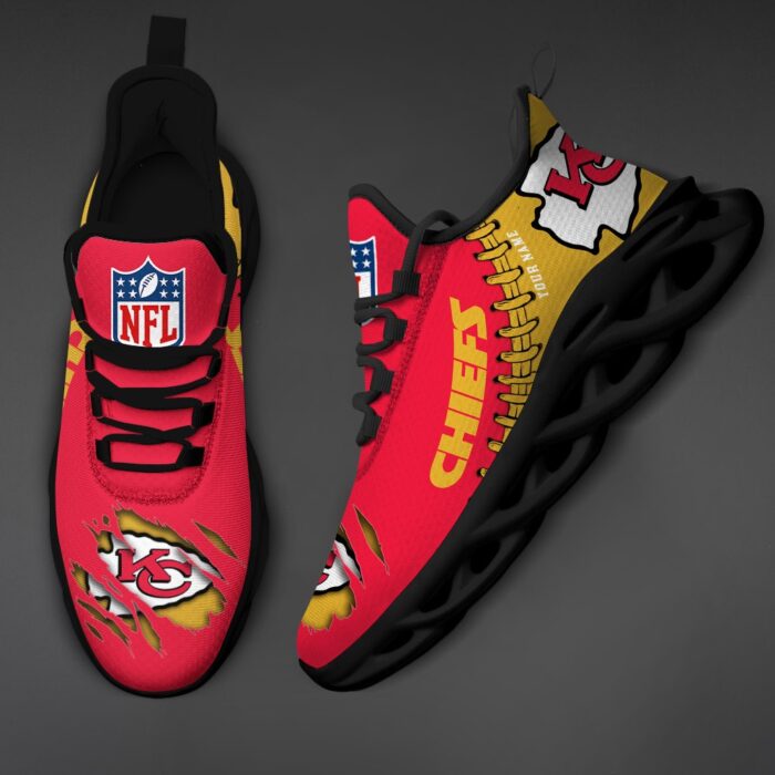 Kansas City Chiefs Personalized NFL Max Soul Shoes for NFL Fan