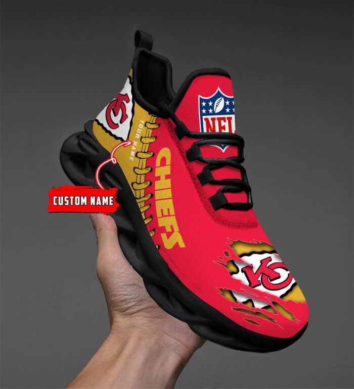 Kansas City Chiefs Personalized NFL Max Soul Shoes for NFL Fan