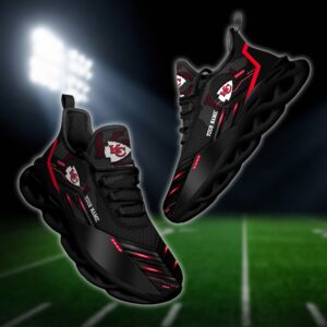 Kansas City Chiefs Personalized NFL Sport Black Max Soul Shoes