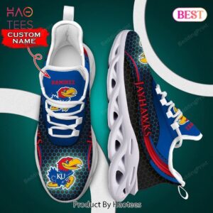 Kansas Jayhawks NCAA Blue Mix Logo Max Soul Shoes