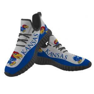 Kansas Jayhawks Sneakers Big Logo Yeezy Shoes Art 1987