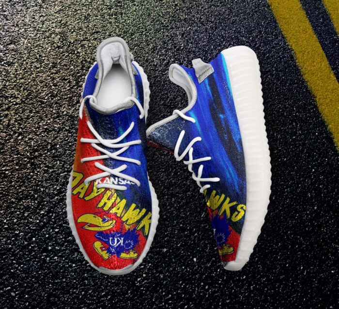 Kansas Jayhawks Yeezy Boost Custom Shoes