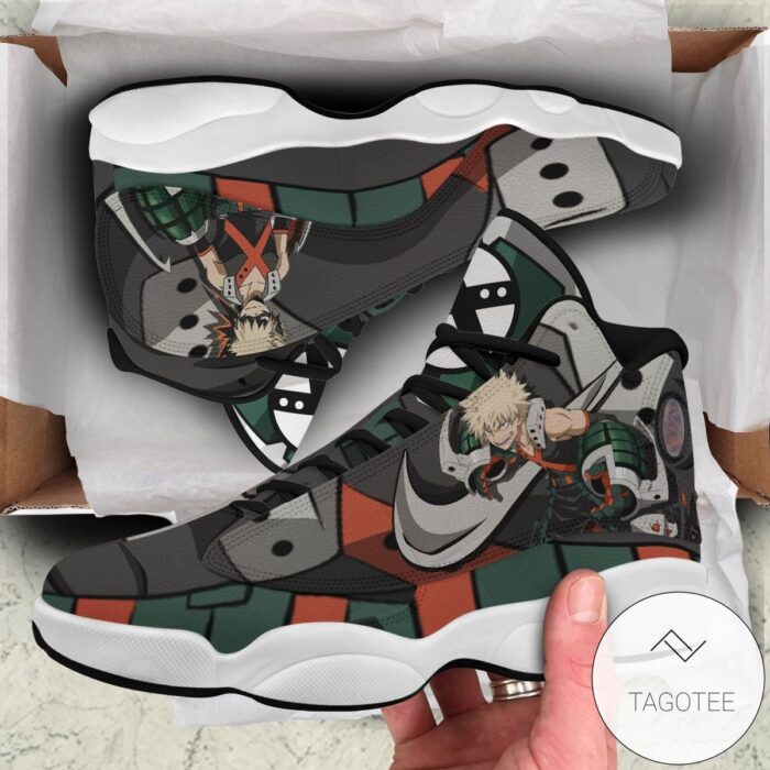 Katsuki Bakugo Sneakers Custom Anime My Hero Academia Air Jordan 13 Shoes