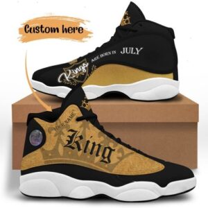 King Are Born In July Custom Air Jordan 13 Sneaker Shoes