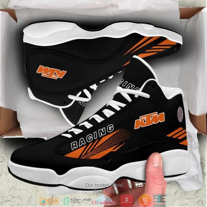 Ktm Racing Black Air Jordan 13 Sneaker Shoes