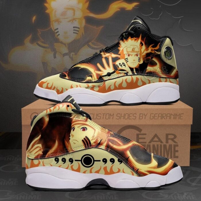 Kurama Mode Naruto Anime Air Jordan 13 Shoes