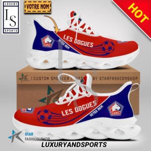 LOSC Lille Custom Name Red And Blue Max Soul Shoes