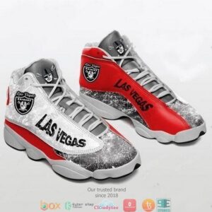 Las Vegas Raiders Football Nfl Big Logo Teams Football Air Jordan 13 Sneaker Shoes