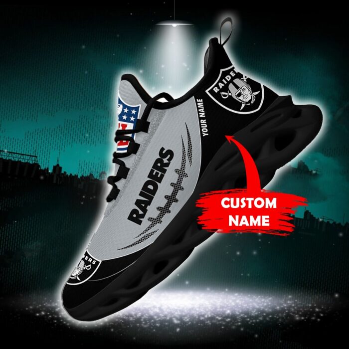 Las Vegas Raiders Personalized NFL Max Soul Shoes