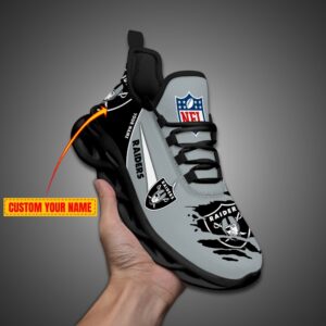 Las Vegas Raiders Personalized NFL Max Soul Shoes for Fan