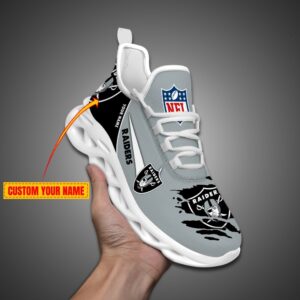 Las Vegas Raiders Personalized NFL Max Soul Shoes for Fan