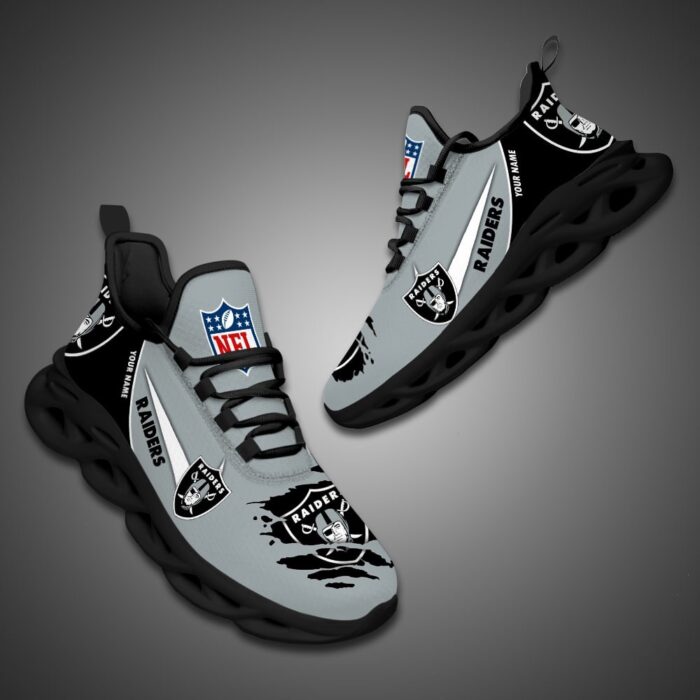 Las Vegas Raiders Personalized NFL Max Soul Shoes for Fan