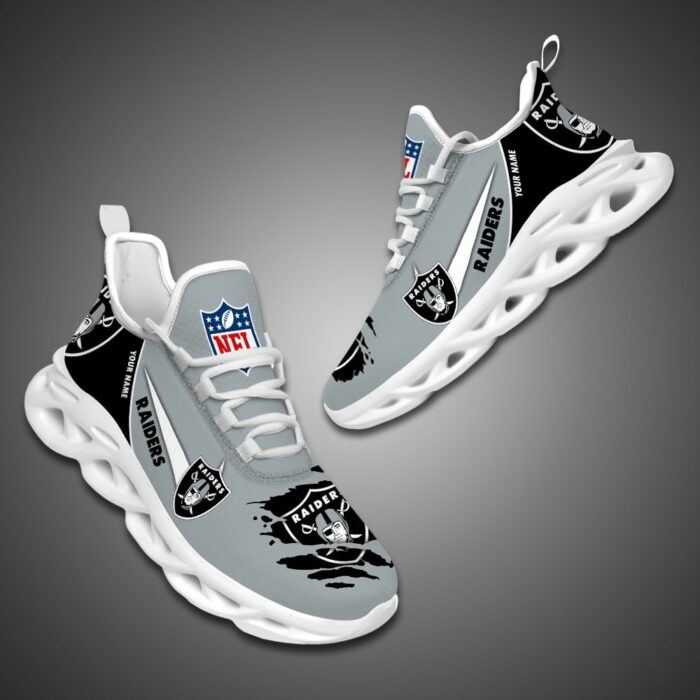 Las Vegas Raiders Personalized NFL Max Soul Shoes for Fan