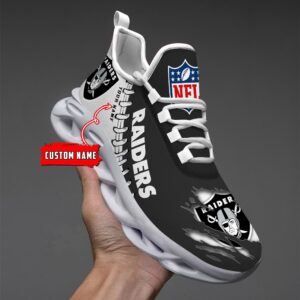 Las Vegas Raiders Personalized NFL Max Soul Shoes for NFL Fan