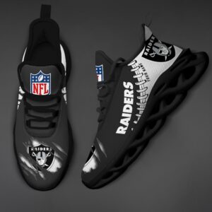 Las Vegas Raiders Personalized NFL Max Soul Shoes for NFL Fan