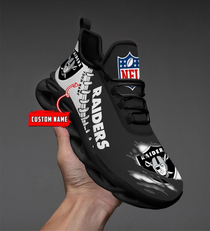 Las Vegas Raiders Personalized NFL Max Soul Shoes for NFL Fan