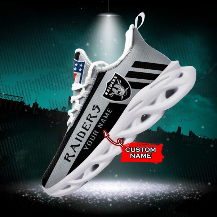 Las Vegas Raiders Personalized NFL Max Soul Sneaker