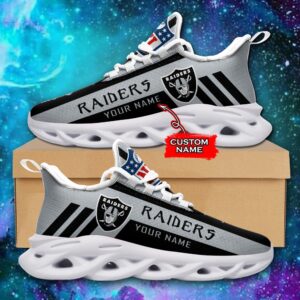 Las Vegas Raiders Personalized NFL Max Soul Sneaker