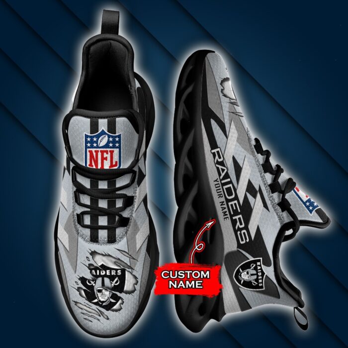 Las Vegas Raiders Personalized NFL Max Soul Sneaker Ver 1