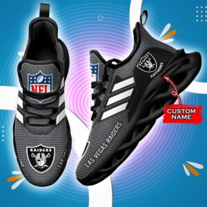 Las Vegas Raiders Personalized NFL Max Soul Sneaker for Fans