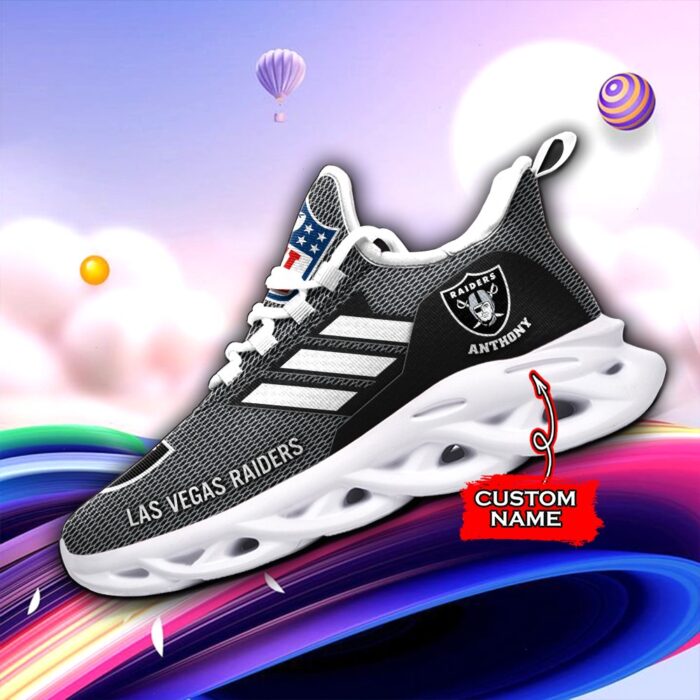 Las Vegas Raiders Personalized NFL Max Soul Sneaker for Fans