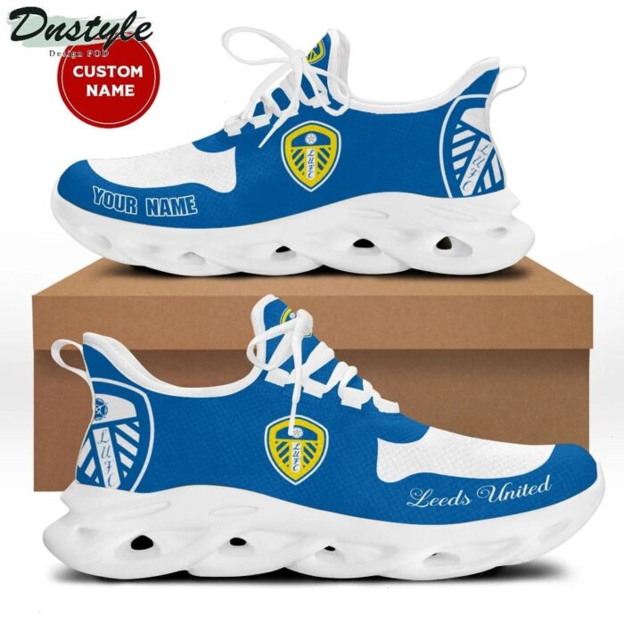 Leeds United Blue Custom Name Max Soul Shoes V1