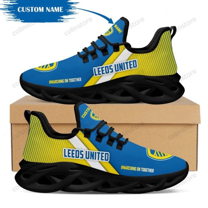 Leeds United Custom Black Shoes Max Soul