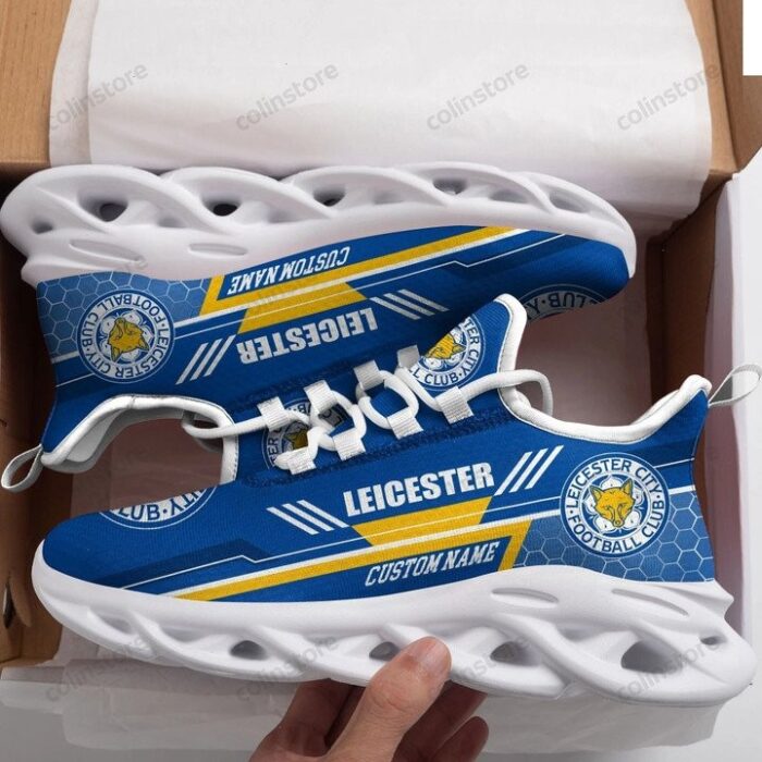 Leicester City FC Blue Yellow Custom Name Max Soul Shoes